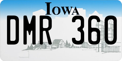 IA license plate DMR360