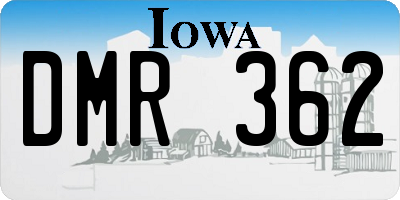 IA license plate DMR362