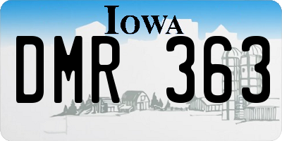 IA license plate DMR363