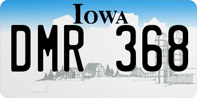 IA license plate DMR368