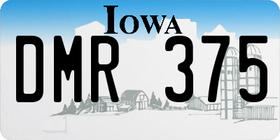 IA license plate DMR375