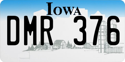 IA license plate DMR376