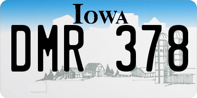IA license plate DMR378