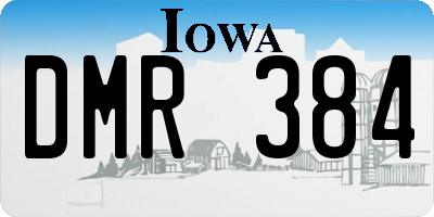 IA license plate DMR384