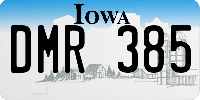IA license plate DMR385