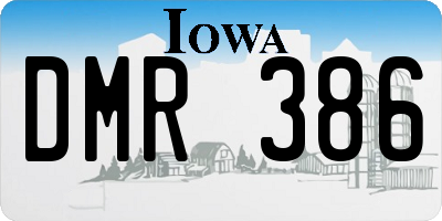 IA license plate DMR386