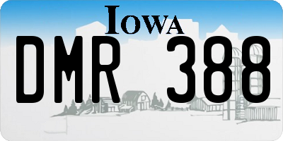 IA license plate DMR388