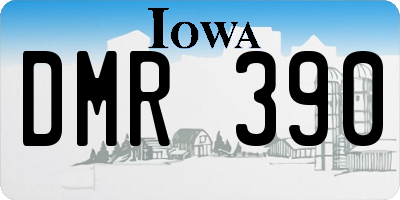 IA license plate DMR390