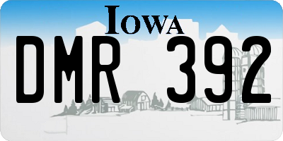 IA license plate DMR392