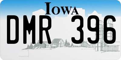 IA license plate DMR396