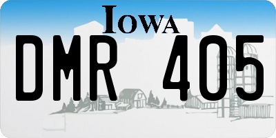 IA license plate DMR405