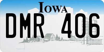 IA license plate DMR406