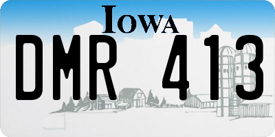 IA license plate DMR413
