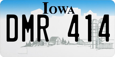IA license plate DMR414