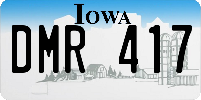 IA license plate DMR417