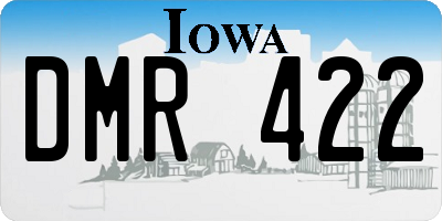 IA license plate DMR422