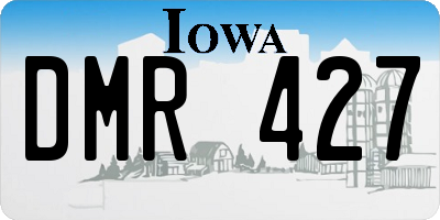 IA license plate DMR427