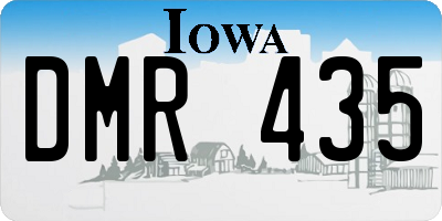 IA license plate DMR435