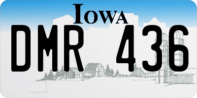 IA license plate DMR436