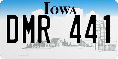 IA license plate DMR441