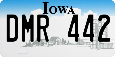 IA license plate DMR442