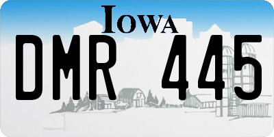 IA license plate DMR445