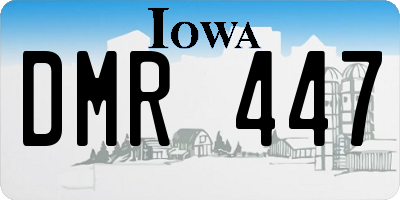 IA license plate DMR447