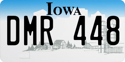IA license plate DMR448