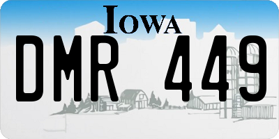 IA license plate DMR449