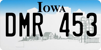 IA license plate DMR453