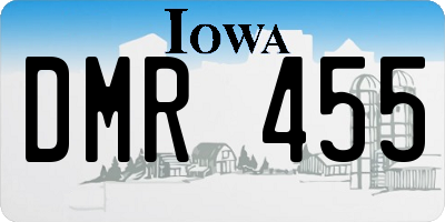 IA license plate DMR455