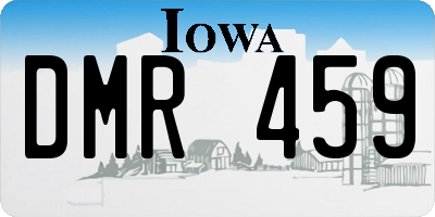 IA license plate DMR459