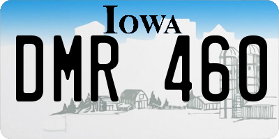 IA license plate DMR460