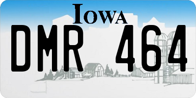 IA license plate DMR464