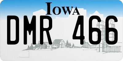 IA license plate DMR466