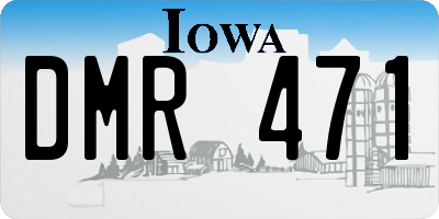 IA license plate DMR471