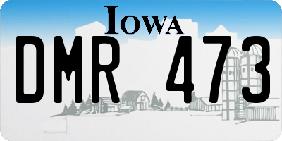 IA license plate DMR473