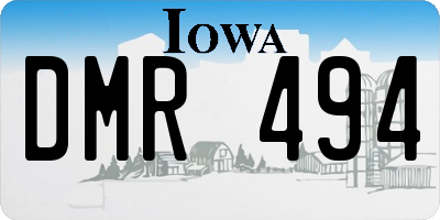IA license plate DMR494