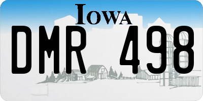 IA license plate DMR498
