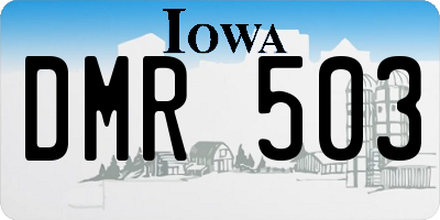 IA license plate DMR503