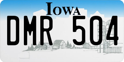 IA license plate DMR504