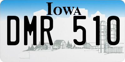 IA license plate DMR510
