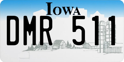IA license plate DMR511