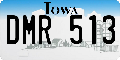 IA license plate DMR513