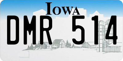 IA license plate DMR514