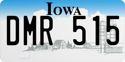 IA license plate DMR515