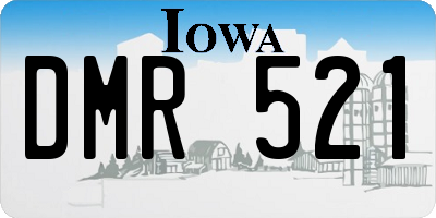 IA license plate DMR521