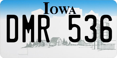 IA license plate DMR536