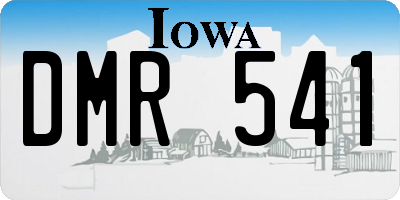 IA license plate DMR541