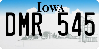 IA license plate DMR545